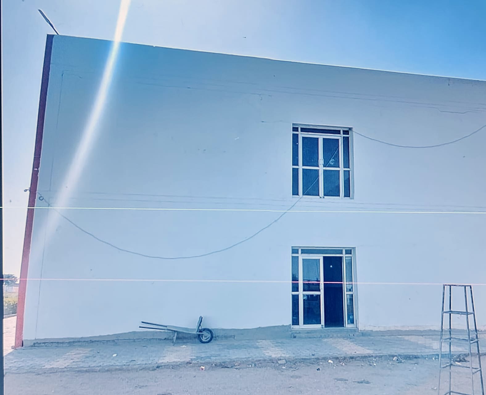 The newer teaching wing seen from the yard
