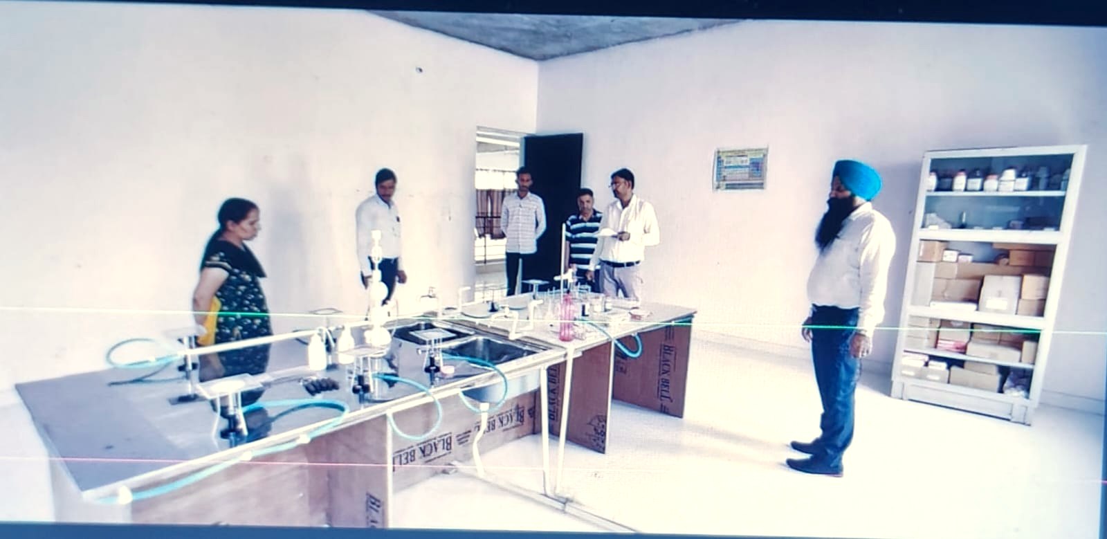 A practical session under way in the science laboratory