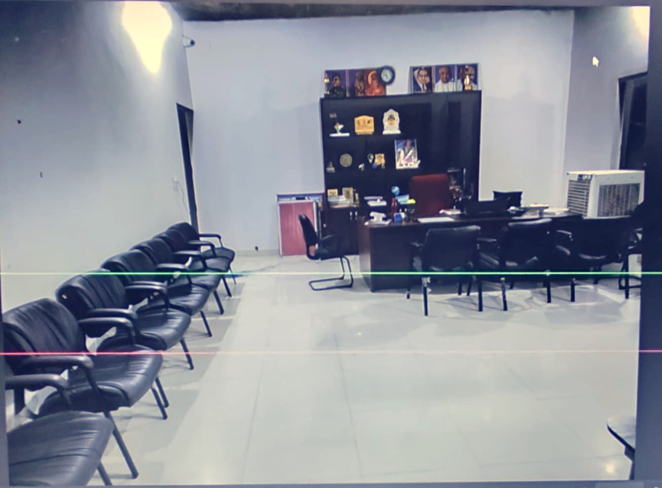 The administrative office with seating for visitors